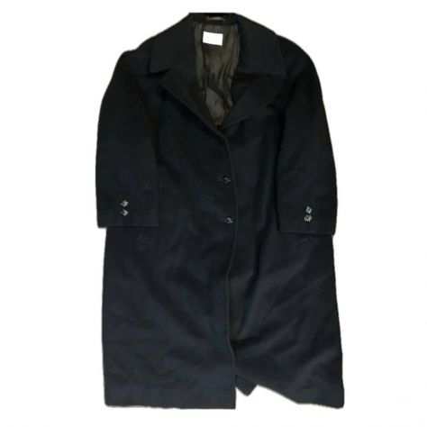 Cappotto Nero Donna, Taglia 51, Marca Donna Enrica, Stile Classico, Usato Ma In