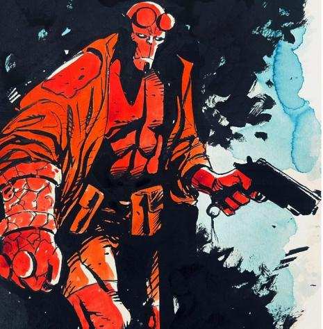 Caracuzzo, Giancarlo - 1 Original colour drawing - Hellboy - 2023