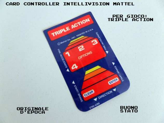 Card controller Intellivision mattel. Gioco quotTriple Actionquot