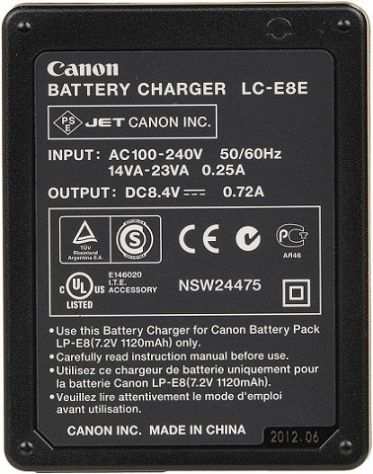 Carica batteria Canon LC-E8E