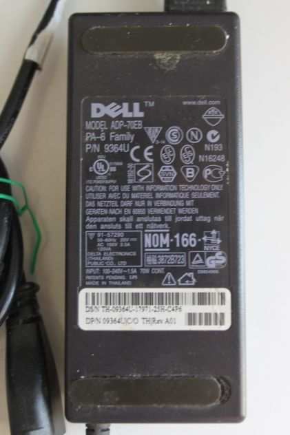 Caricabatterie Originale Adattatore Laptop Dell 70W PA-6 Famiglia ADP-70EB