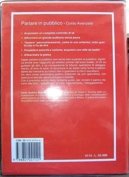 CARLO ANDREA BRENTANO PARLARE IN PUBBLICO CORSO AVANZATO