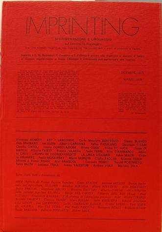 Carlo Maurizio Benveduti  Tullio Catalano  Franco Falasca - Imprinting. Sperimentazione e linguaggio sul (dentro il) linguaggio - 1979