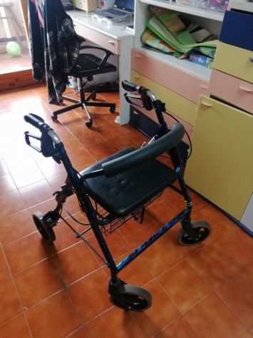 Carrello Deambulatore Pieghevole leggero in Alluminio per anziani