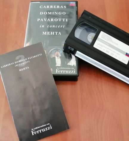 Carreras, Domingo, Pavarotti in Concert MEHTA VHS - ORIGINALE VINTAGE 1990
