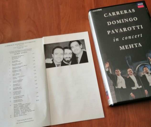 Carreras, Domingo, Pavarotti in Concert MEHTA VHS - ORIGINALE VINTAGE 1990