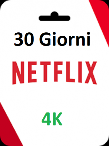 Carta Netflix 4K UHD accesso per 30 giorni Asolo 5,50euro