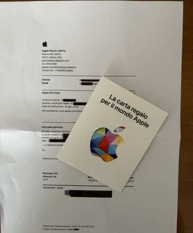 CARTA REGALO - GIFT CARD APPLE DA 145 EURO