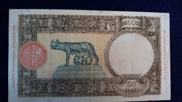 Cartamoneta da 50 lire 1926