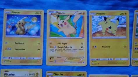 Carte Pokemon originali collezione Pikachu lotto pz.10