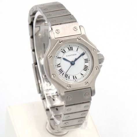 Cartier Santos Octagon Ref.187903 Acciaio Automatico Lady Watch