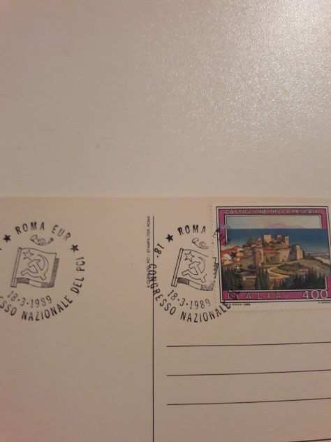 Cartolina del 18esimo Congresso Nazionale del PCI (Roma, 1989)