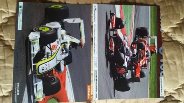 Cartolina Janson Button 2009 e Fernando Alonso misure 18x27
