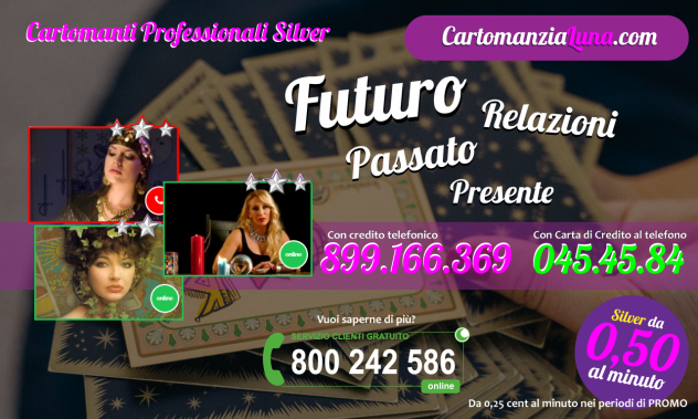 CARTOMANZIALUNA.COM - CONSULTI PROFESSIONALI DA 0,25 CENTMINUTO