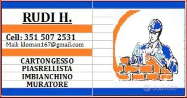 Cartongesso piastrellista decoratore muratore