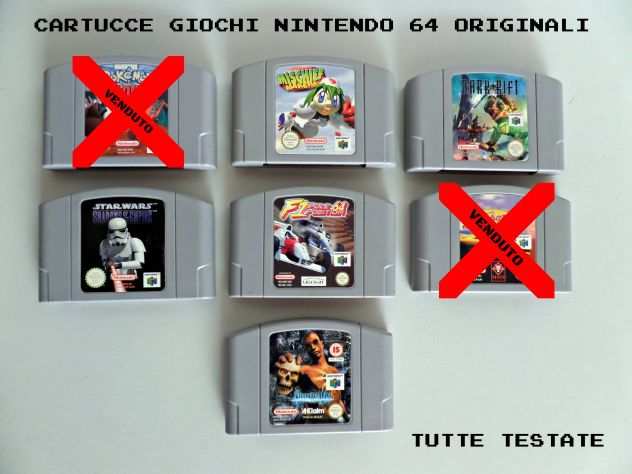 Cartucce, Giochi Nintendo 64 (Originali) TESTATI e FUNZIONANTI