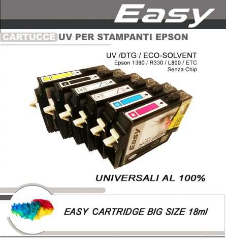 Cartucce Ricaricabili UV Stampante EPSON 1390 R330 Easy Refillable Cartridges