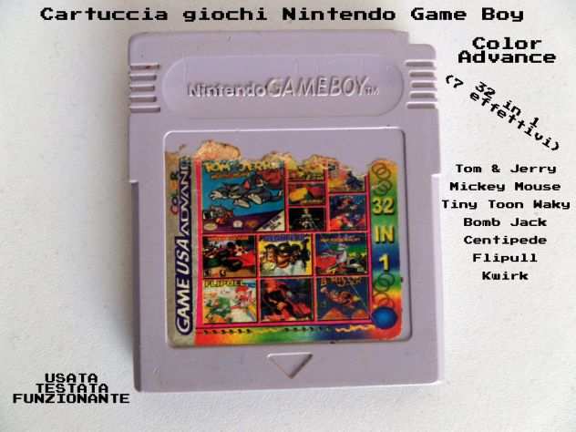 Cartuccia Game Boy Color  Advance. Multigioco 32 giochi in 1