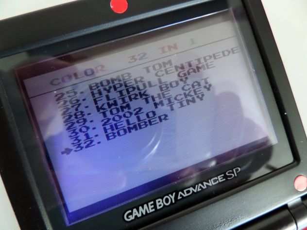 Cartuccia Game Boy Color  Advance. Multigioco 32 giochi in 1