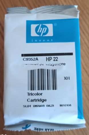 Cartuccia Genuine nuova non aperta HP 22 Tricolor Cartridge , scad. marzo 2008.