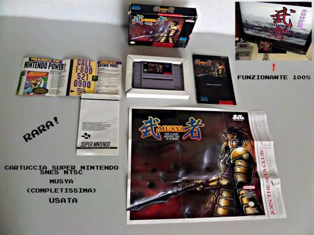 Cartuccia gioco Musya , Super Nintendo SNES NTSC (COMPLETA)