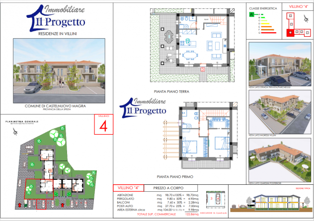 Casa semindipendente in vendita a Castelnuovo Magra 100 mq Rif 1141832