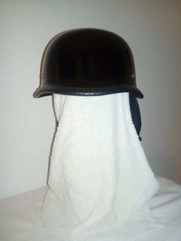 casco per motociclista vintage anni 70