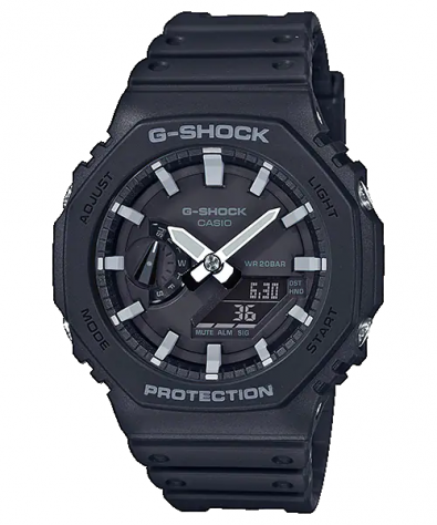 Casio G-Shock GA-2100-1AER Black Indici Bianchi Cassa Carbonio Novitagrave