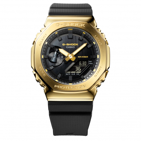 Casio G-Shock GM-2100G-1A9ER Cassa Metallo GOLD Cinturino Resina Nero Dual Time