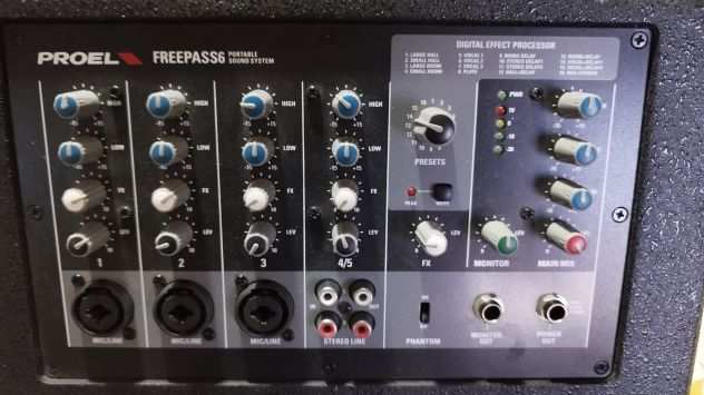 Cassa attiva con mixer incorporato Proel Freepass 6