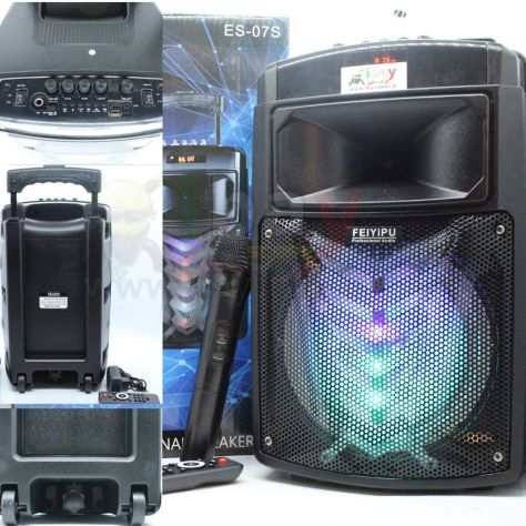 Cassa Karaoke 5000watt 8 pollici Bt radio usb sd aux eco eq microfono - spediz.