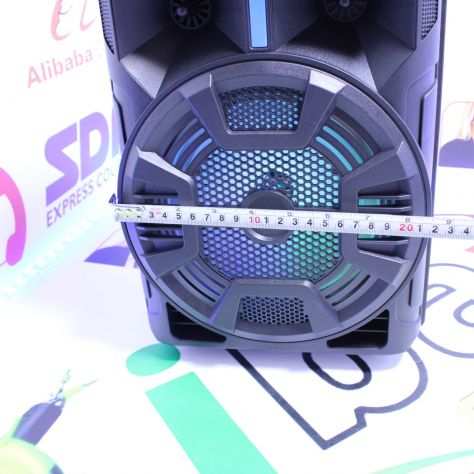 Cassa Karaoke 5000watt 8 pollici Bt radio usb sd aux eco eq microfono - spediz.