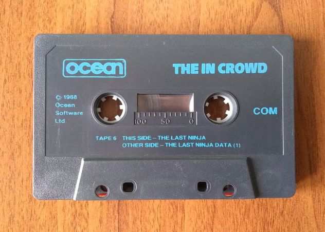Cassetta THE LAST NINJA The in Crowd Ocean Commodore 64128 1988