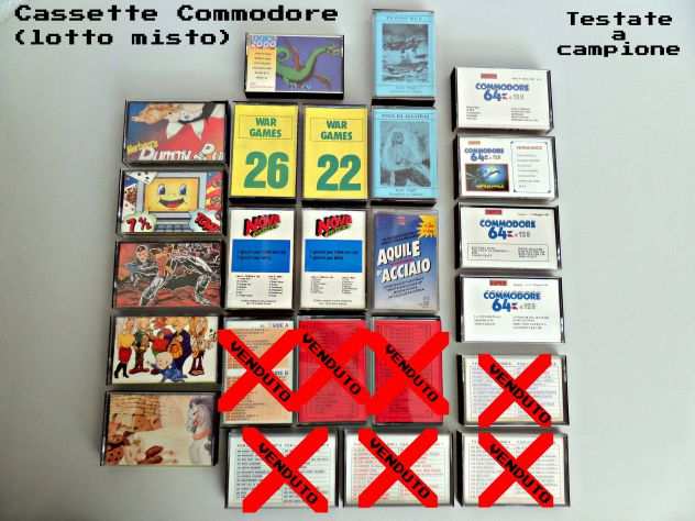 Cassette Commodore 64 e 128 VARIE (ORIGINALI DEPOCA)