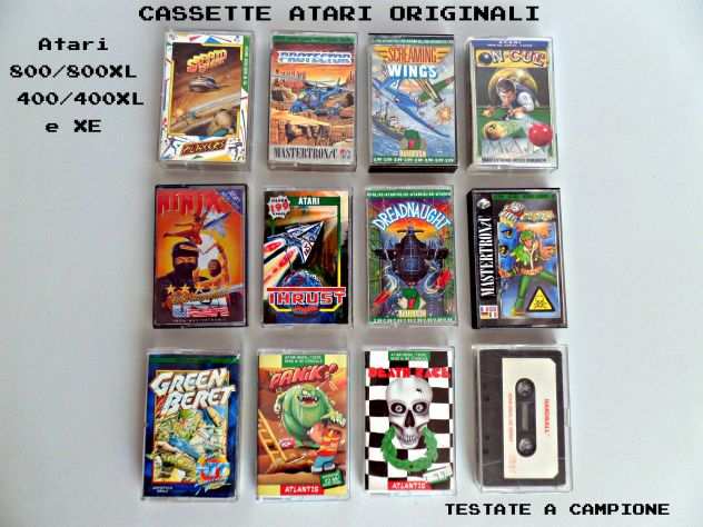 Cassette, giochi ATARI 400 - 800 XL e XE ORIGINALI (vintage)