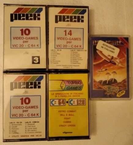 Cassette giochi originali Commodore 64 (LEGGERE BENE ANNUNCIO)