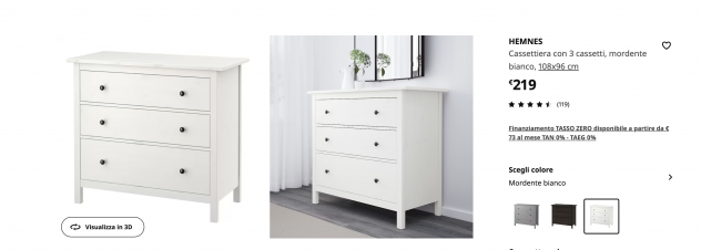 Cassettiera Ikea Hemnes