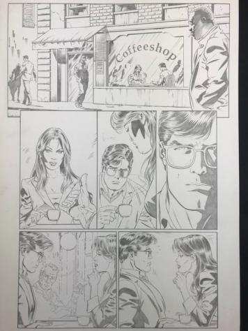 Castellini, Wolfman - 1 Original page - Man and Superman