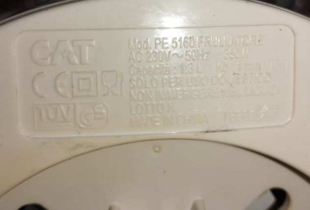 CAT PE5160 frullatore portatile bicchiere bianco 1.3 Litri - 350Watt