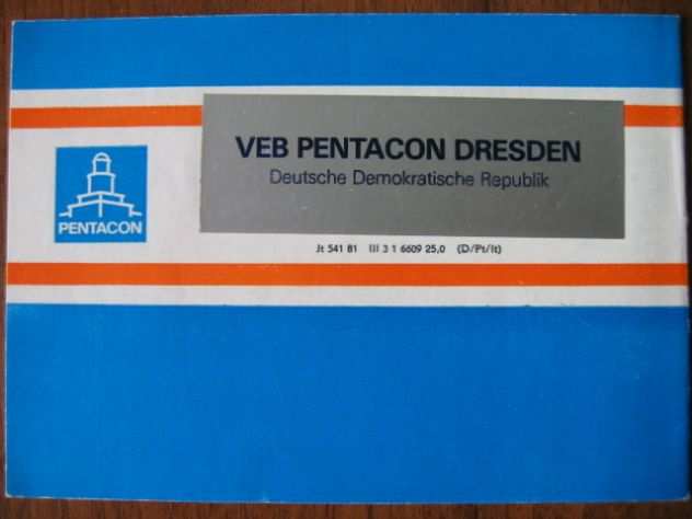 Catalogo Depliant Brochure Accessori Pentacon PRAKTICA B200