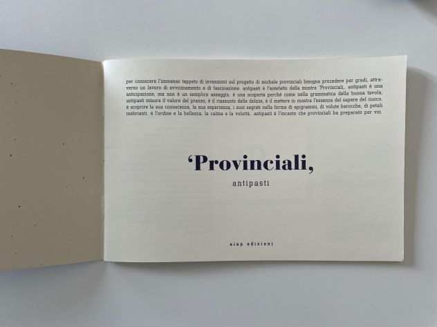 Catalogo mostra ldquoAntipastirdquo, Michele Provinciali, AIAP edizioni, 1999