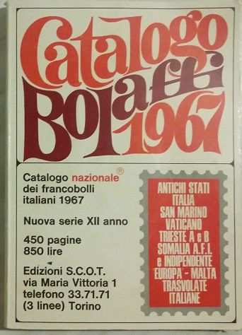 Catalogo nazionale dei francobolli italiani 1967 Ed.S.C.O.T. Torino perfetto