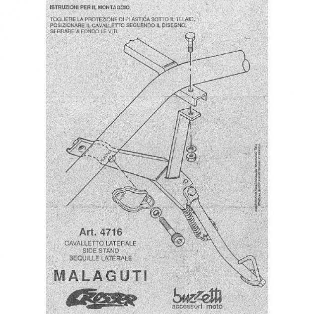 Cavalletto laterale Buzzetti 4716 Malaguti Crosser