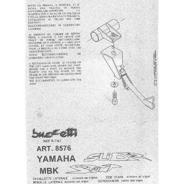 Cavalletto laterale Buzzetti MBK Stunt Yamaha Slider