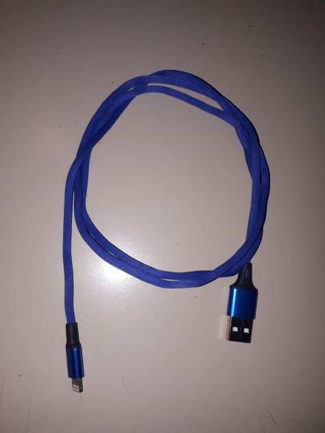 Cavo USB Iphone Blu Intrecciato