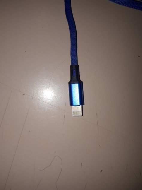 Cavo USB Iphone Blu Intrecciato