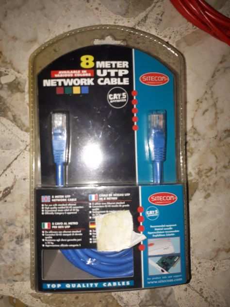 Cavo UTp cat 5 8m BLU