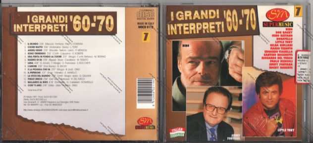 CD I GRANDI INTERPRETI ANNI 60-70 FONTANA TONY REITANO MENGOLI BACKY TESSUTO DIN