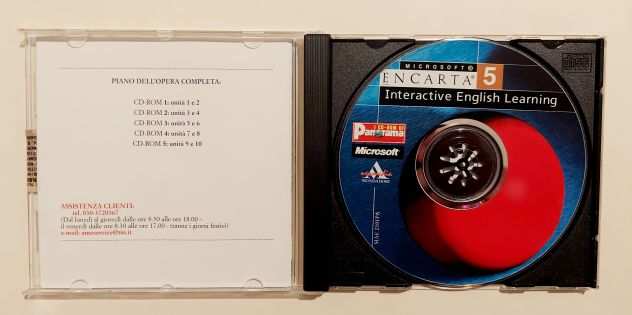 CD-ROM DI PANORAMA DA 1-5 MICROSOFT ENCARTA INTERACTIVE ENGLISH LEARNING