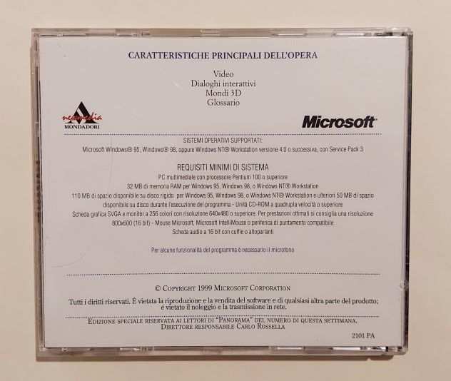 CD-ROM DI PANORAMA N.5 MICROSOFT ENCARTA INTERACTIVE ENGLISH LEARNING COME NUOVO